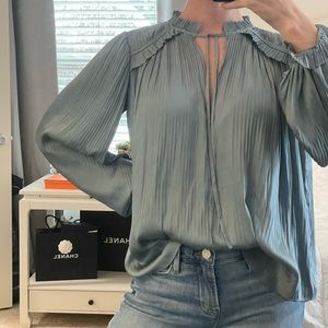 Reiss gray/blue blouse
